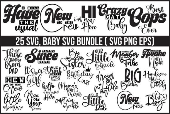 Baby SVG Bundle: Graphics for T-Shirt Designs
