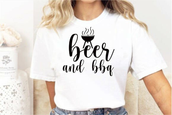 Beer and Bbq Graphics for T-Shirt Designs