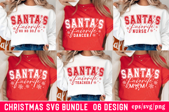 Christmas SVG PNG Bundle Graphics for T-Shirt Designs
