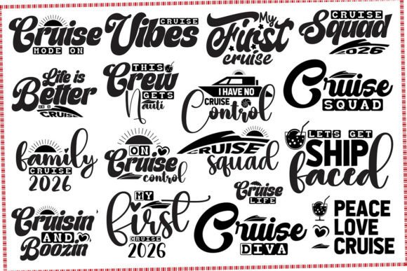 Cruise SVG Bundle Anchor Graphics for T-Shirt Designs