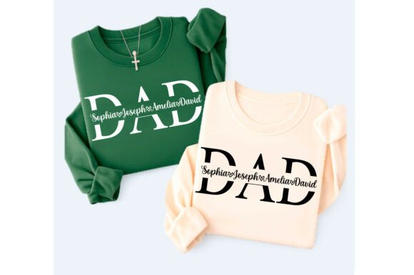 Dad Split Monogram SVG Graphics for T-Shirt Designs