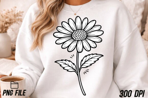 Daisy Flower SVG for T-Shirt Designs and Graphics