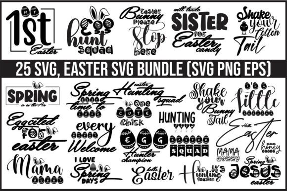 Happy Easter SVG Bundle for T-Shirt Designs