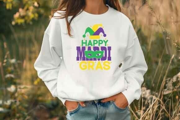 Happy Mardi Gras SVG for T-Shirt Designs