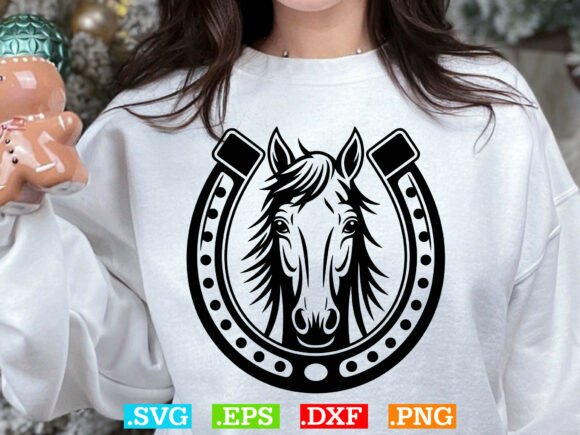 Horseshoe SVG for T-Shirt Graphics & Handmade Crafts