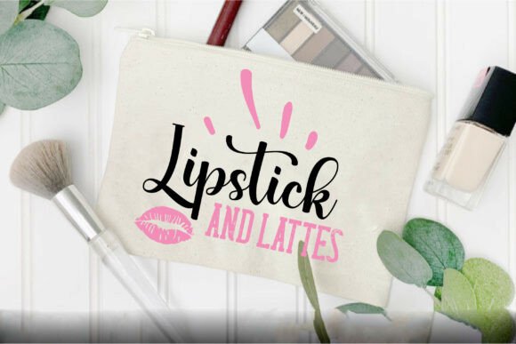 Lipstick and Lattes Graphics T-Shirt Designs