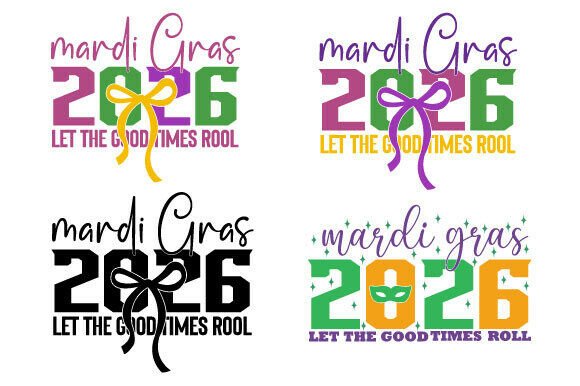 Mardi Gras 2026 SVG PNG Graphics