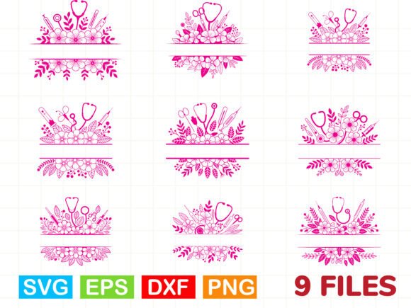 Nurse Split Monogram SVG: Graphics & Illustrations Review
