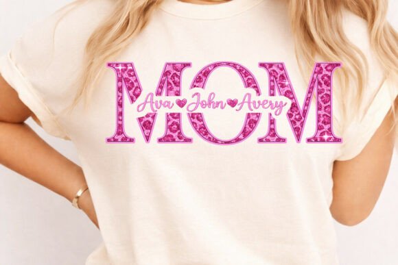 Personalized Mom Name Typography Graphics