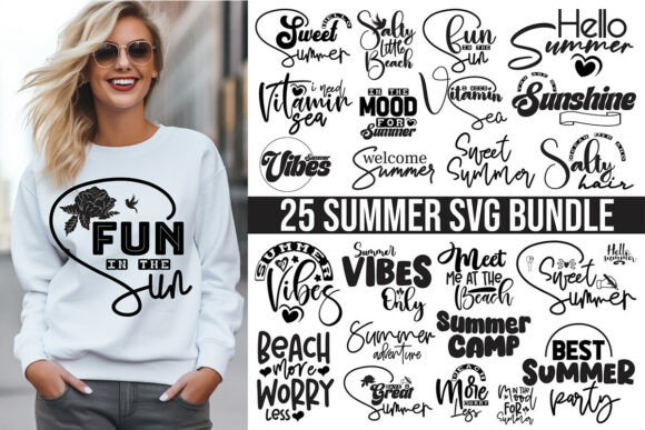 Summer SVG Design Bundle: Graphics for T-Shirt Designs