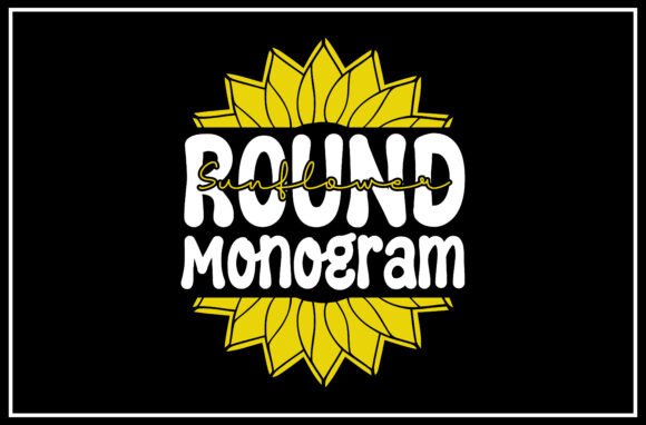 Sunflower Round Monogram SVG Design Review